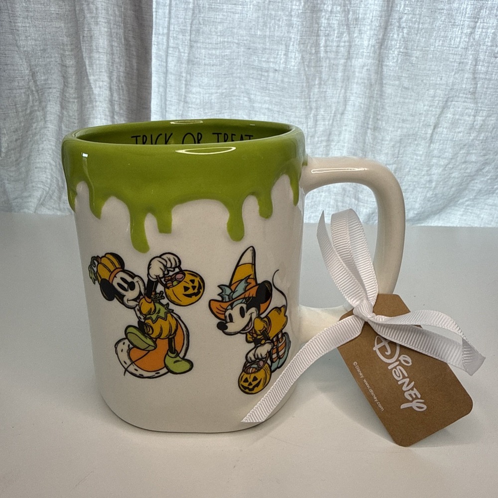 Mickey & Minnie Halloween Mug - Rae Dunn - Disney - Pumpkins - Slime - NEW